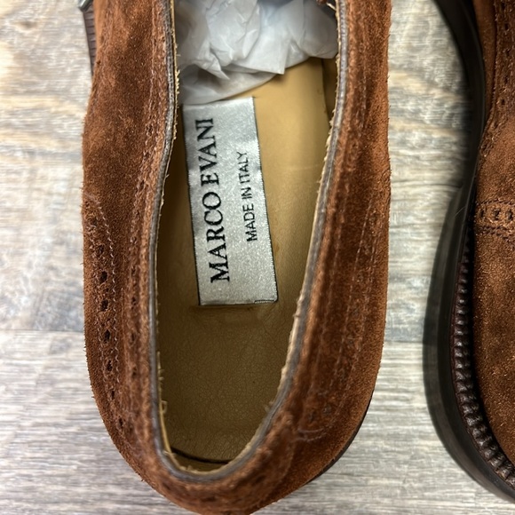 NEW Marco Evani Men’s Italian Sueded Lace Up Shoes Size 10 - Picture 5 of 14